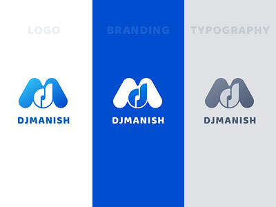 Logo Designing - DJ Manish black white logo branding custom logo dj logo flat color logo gradient logo logo logo collection logo concept logo design logo design branding logo folio logo ideas m alphabet minimal branding minimal logo simple logo typograpghy