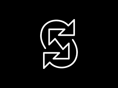 S / Arrow1 arrow letter line logo logotype mark monogram s symbol typography