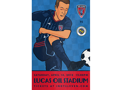 Indy Eleven Poster - 4/14/18 illustration indy eleven