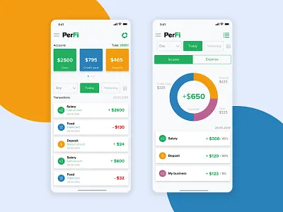 Personal Finance apiko app design finance flat minimal ui ux