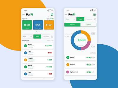 Personal Finance apiko app design finance flat minimal ui ux