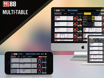 M88 Multi-table game app design ui ux