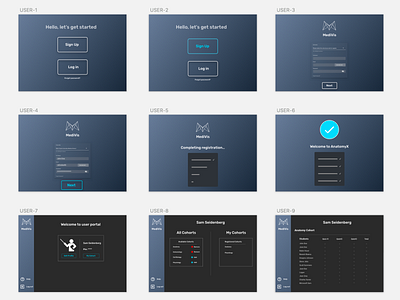 Education portal signup flow background blue charcoal design gradient gradient color icon sketch app storyboards typography ui user user center design userflow ux web design