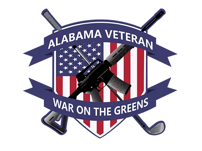 AV WOG Logo brand branding design digital flag golf gun icon logo shield typography vector veteran