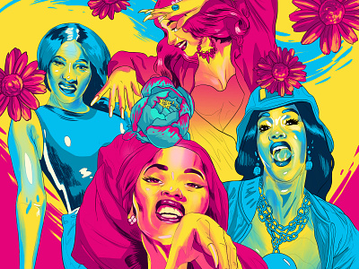 Cardi B Illustration - Warner Music cardi b design drawing illustration music poster