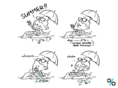 Oops artwork black and white cartoon character design comic art doodle drawing girl illustration summer