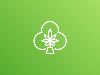 Shamrock Farms cannabis cannabis sativa clover farm green grow growing icon icon design irish leaf minimal minimalist shamrock