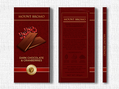 Mount Bromo Chocolate Design chocolate chocolate product dark chocolate mount bromo product product design wrapper design