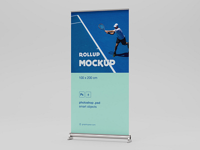 Free Rollup Mockup (Size : 100 X 200 CM) free free download free mockup free psd freebie mockup mockup download psd download psd mockup