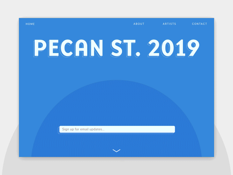 003/100 Landing Pg. dailyui dailyuichallenge dailyux landing page pecan street ui ux ux