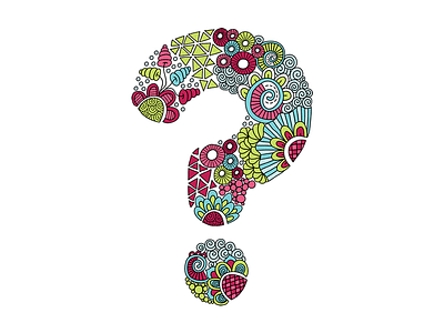 Question Mark Doodle alphabet creative market design doodleart illustration punctuation question mark typography vector