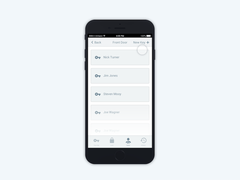 Smart Lock App Prototype Testing app design flow iosapp lock mobile mobile app prototype testing user ux wireframe