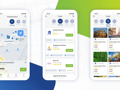 Travel app cards ios iphone x travel ui ux