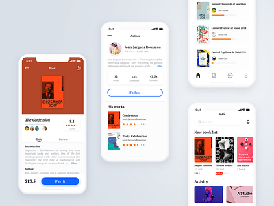 Reading App Design app book clean design interface design iphonex reading ui