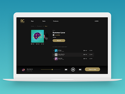 Rapchat beats - web beats chat interface live producer rap ui web