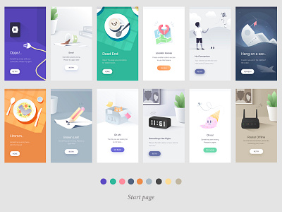 Start page app design illustration sketch start page ui