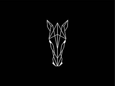 Geometric Horse geometric horse lines logo