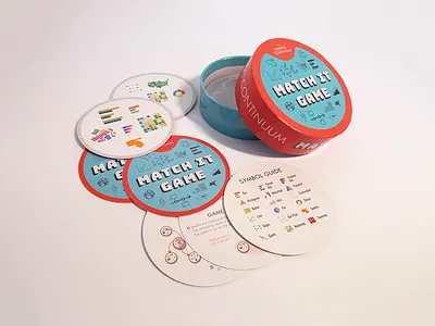 Graphic Continuum: Match It Game card deck chart data game graph graphic design icon infographic package packagedesign packaging packaging design