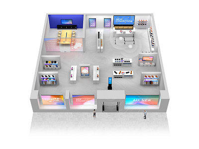 Future Store Visualization 3d cinema 4d illustration maxon photoshop ps shop