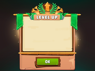 Level Up pop-up design design game asset illustration ui