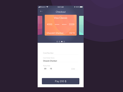 Credit Card Checkout 100 daily ui 100 day ui challenge app app design checkout checkout page credit card creditcardcheckout daily 100 daily ui daily ui 002 mobile app design
