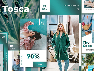 Tosca Instagram Stories advertising blogger branding elegant fashion feminine instagram instagram posts instagram stories instagram story minimal posts social media social media pack social media templates stories template templates tosca instagram stories