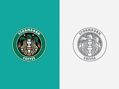 stormborn coffee - Mashup brand illustration illustrator logo vector