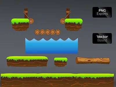 Game Background 2d adventure android asset background cartoon fantasy game game asset gaming grass green hill mobile mountain nature peak platformer scroller side scroller