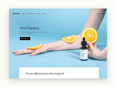 Populum - eComm site branding design ecommerce photography product ui web web design