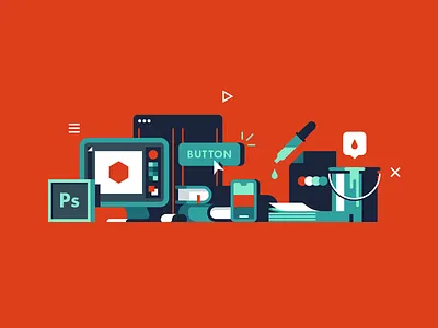 Style Test branding clean color design flat icon illustration minimal typography vector web