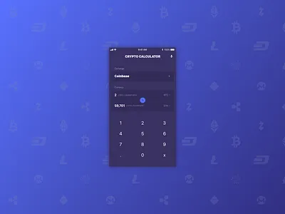 Daily UI #004 - Calculator 004 adobe xd calculator crypto crypto exchange dailyui dailyui004 design numbers ui