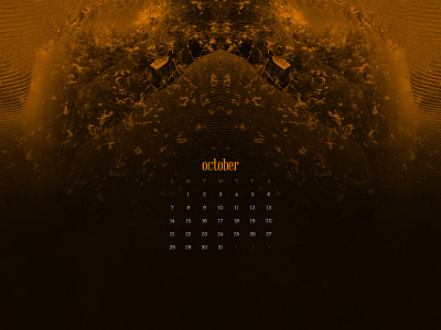 October 2018 abstract calendar download wallpaper