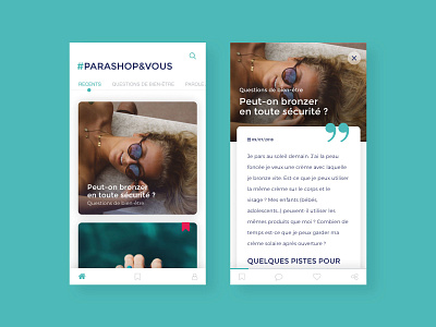 UX/UI design - Parashop & Vous app app design blog branding design ui ux