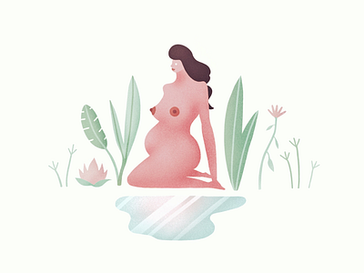 The Expectant Mother art baby beauty flowers life love nude pregnant water woman