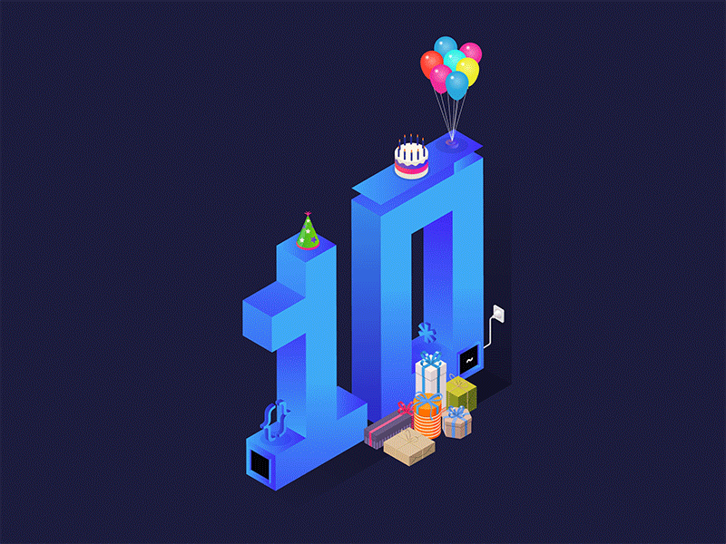 Stack Overflow Turns 10 animation illustration