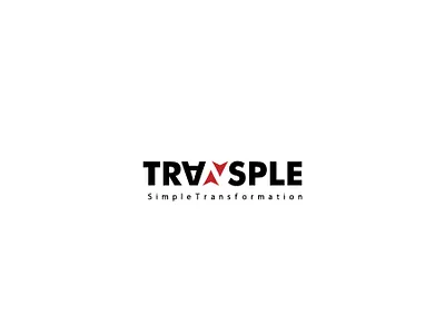 Transple logo branding create logo creative design flat ideas illustration logo logodesign logodesigner red trand typography