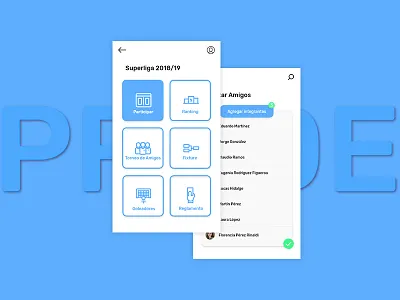 Prode JobSmile - Main Menu app app ui menu sports sports app ui ux