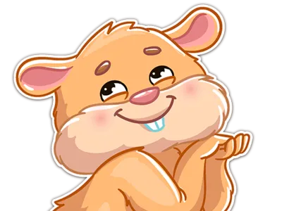 hamster character hamster sticker