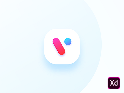 Dailyui #005 - App icon 100daychallenge app app icon app icon design artwork clean colors concept dailyui design fresh icon letter v logo minimal mobile monogram shapes ui uidesign