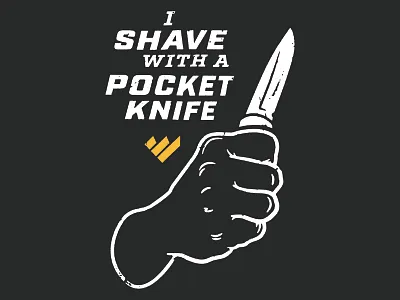 Sticker v.2 brand branding illustration knife knives shaving sticker typography