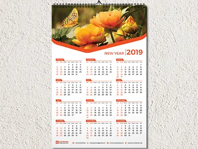 Wall Calendar 2019 12 month 12 month calendar 2019 calendar bab blue calendar corporate corporate calendar cover creative creative calendar creative wall calendar desk calendar 2019 eligent green monday month new year office one page