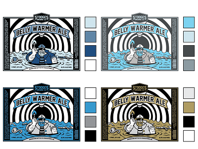 Stooges Brewing Company: Color Concepts II beer beer bottle beer branding beerbranding bostonbeer branding color blocks concept art craft beer craft brew design graphic design illustration label label design labeldesign package design packagedesign sailor vector