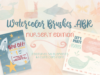 Watercolor Brushes - Nursery Edition baby brushes illustration nursery photoshop watercolor