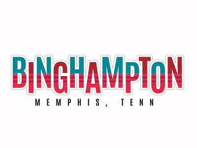 Binghampton, Memphis, TN binghampton illustration logo memphis memphistn typography
