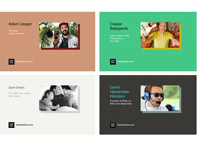 Social Media Cards for Rad Dad podcast dad interview podcast podcast art podcasting social media