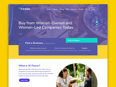 W Power Homepage Design ui ux visual art visual design web design