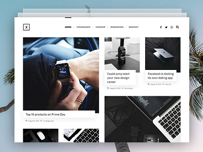 Personal Minimal Blog blog design layout modern psd theme typography ui ux web wordpress xtra