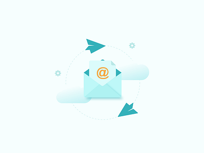 email illustration cloud design email icon illustration interface isometric technology ui ux