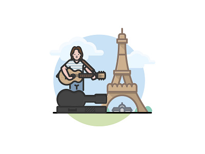 Busker in Paris