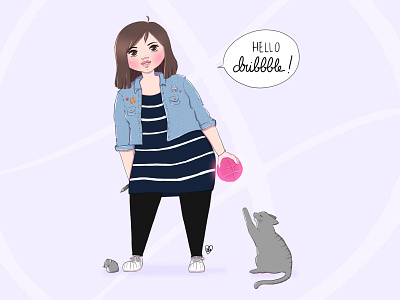 Hello dribbble! debut hellodribbble illustration selfportrait